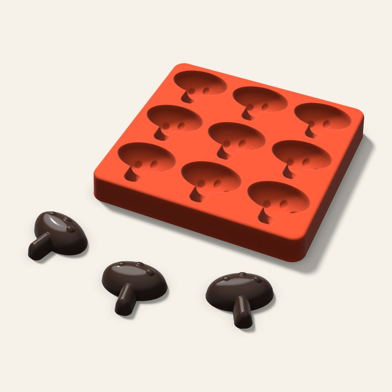 Mushroom Chocolate Mold, 1.5 Inch, 9 Cavity