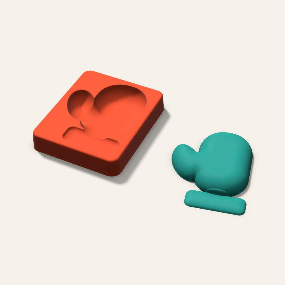 Mitten Freshie Mold, 3.5 Inch, 3D render