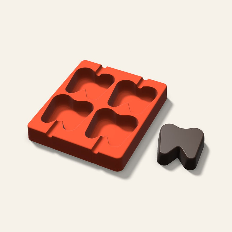 Tooth Cakesicle Mold, 2.5 Inch, 4 Cavity