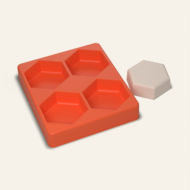 Hexagon Soap Mold, 4 Cavity