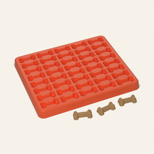 Mini Bone Treat Mold, 40 Cavity, 3D render