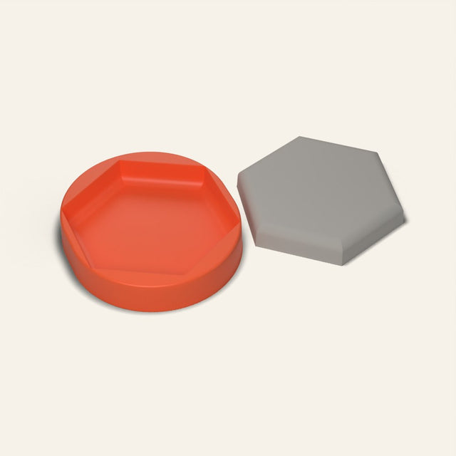Mini Hexagon Stepping Stone Mold, 7 Inch, 3D render