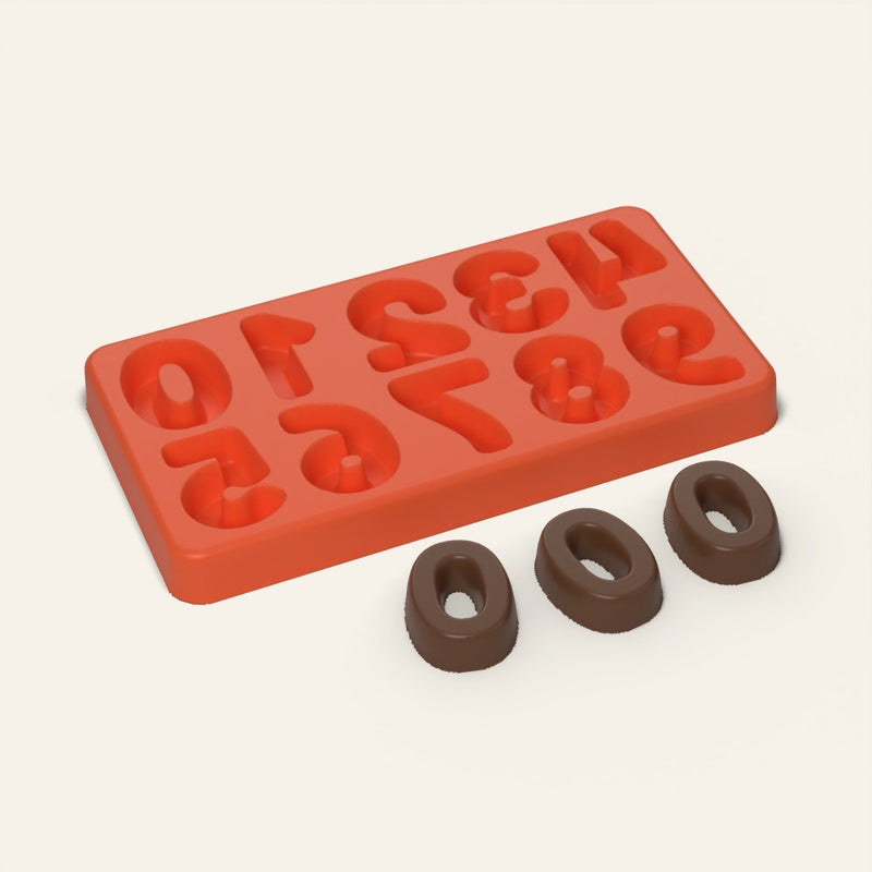 Number Chocolate Mold 0 to 9, 10 Cavity