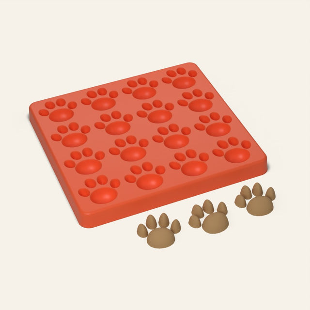 Paw Print Treat Mold, 16 Cavity, 3D render