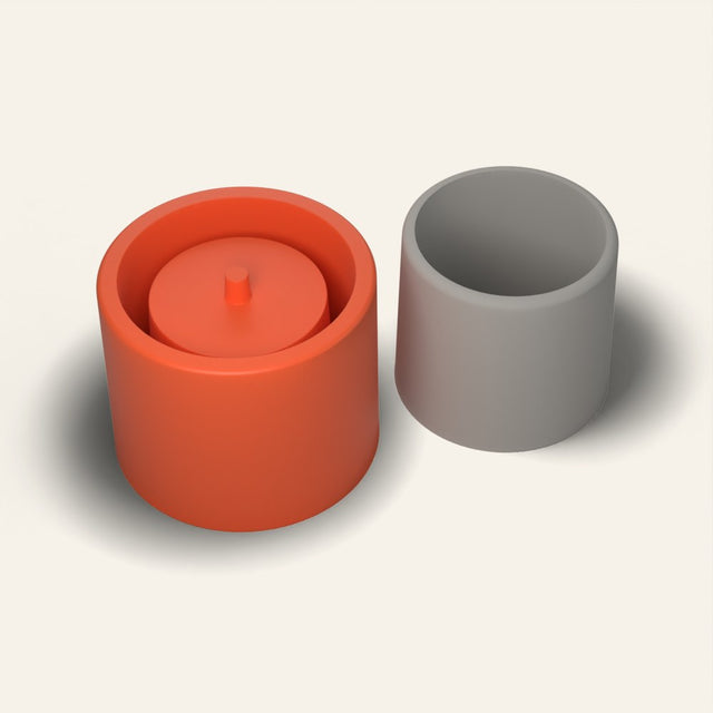 Round Concrete Planter Mold, 4 Inch, 3D render