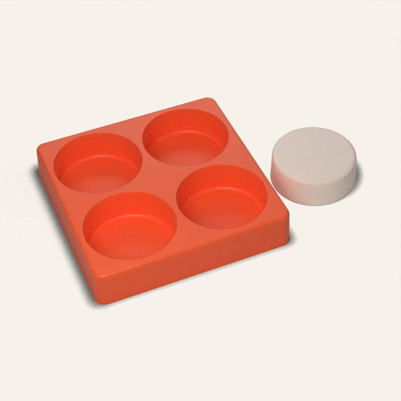 Round Soap Mold, 4 Cavity