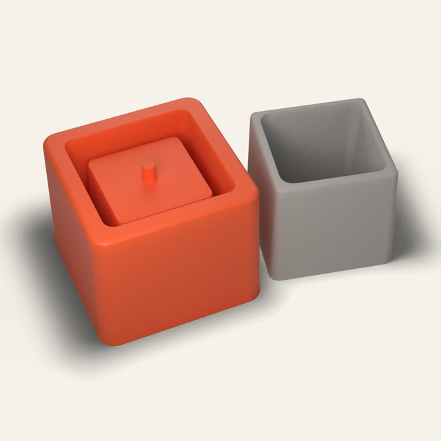 Square Concrete Planter Mold, 2.5 Inch, 3D render