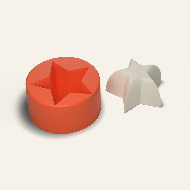 Star Pillar Candle Mold, 3D render