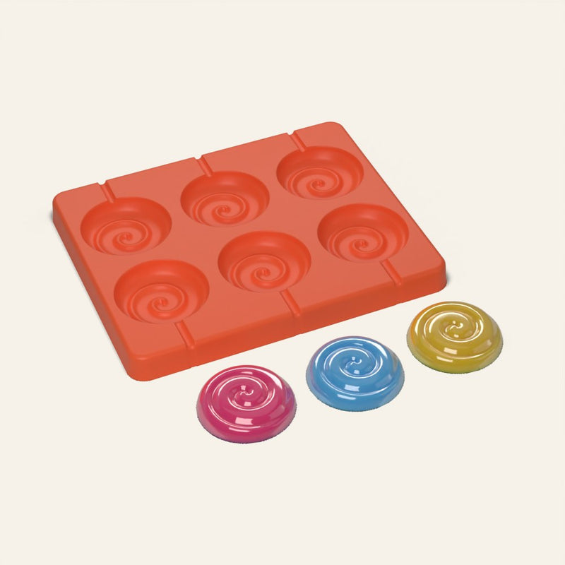 Swirl Lollipop Mold, 6 Cavity