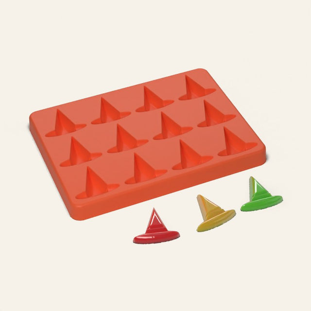 Witch Hat Candy Mold, 12 Cavity, 3D render