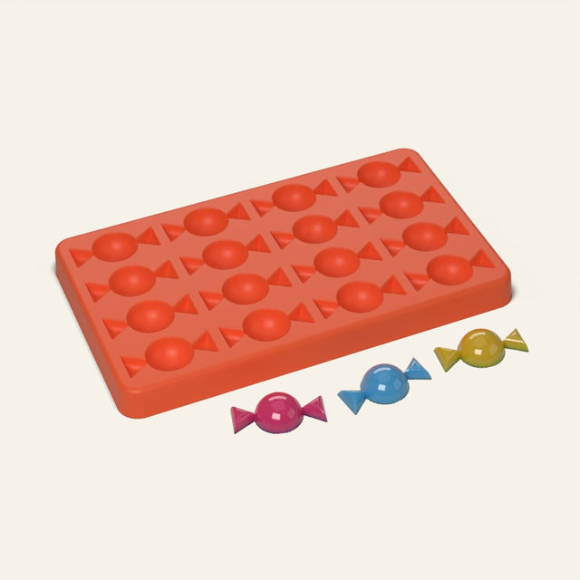 Wrapped Candy Mold, 16 Cavity, 3D render